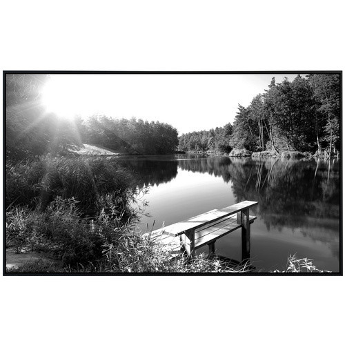 papermoon Infrarotheizung EcoHeat Wald mit Fluss in Schwarz und Weiss mit Matt-Effekt und App-Steuerung - Bild 2
