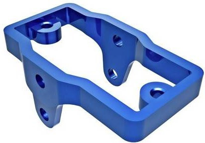 Traxxas TRX-9739-BLUE Servohalterung, blau, Alu, TRX-4M - Bild 1