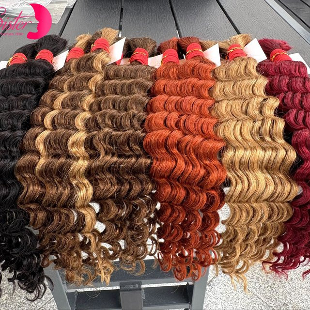 SISTER HAIR Echthaar Extensions, tief gewellt, 22-24 Zoll, Unisex - Bild 1