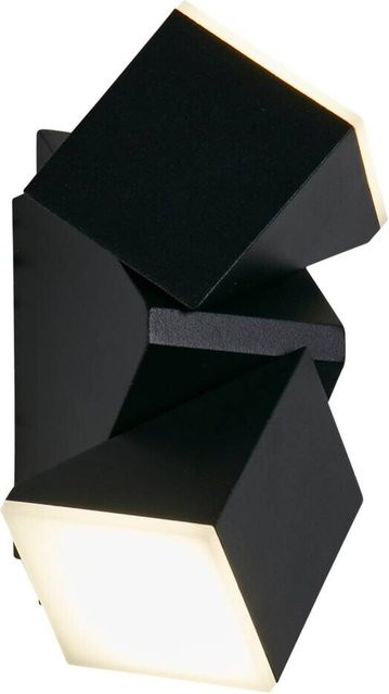 Montana LED-Außenwandleuchte in Schwarz und Weiß aus Metall, B/H/T: 6,2 x 14,0 x 9,0 cm - Bild 1