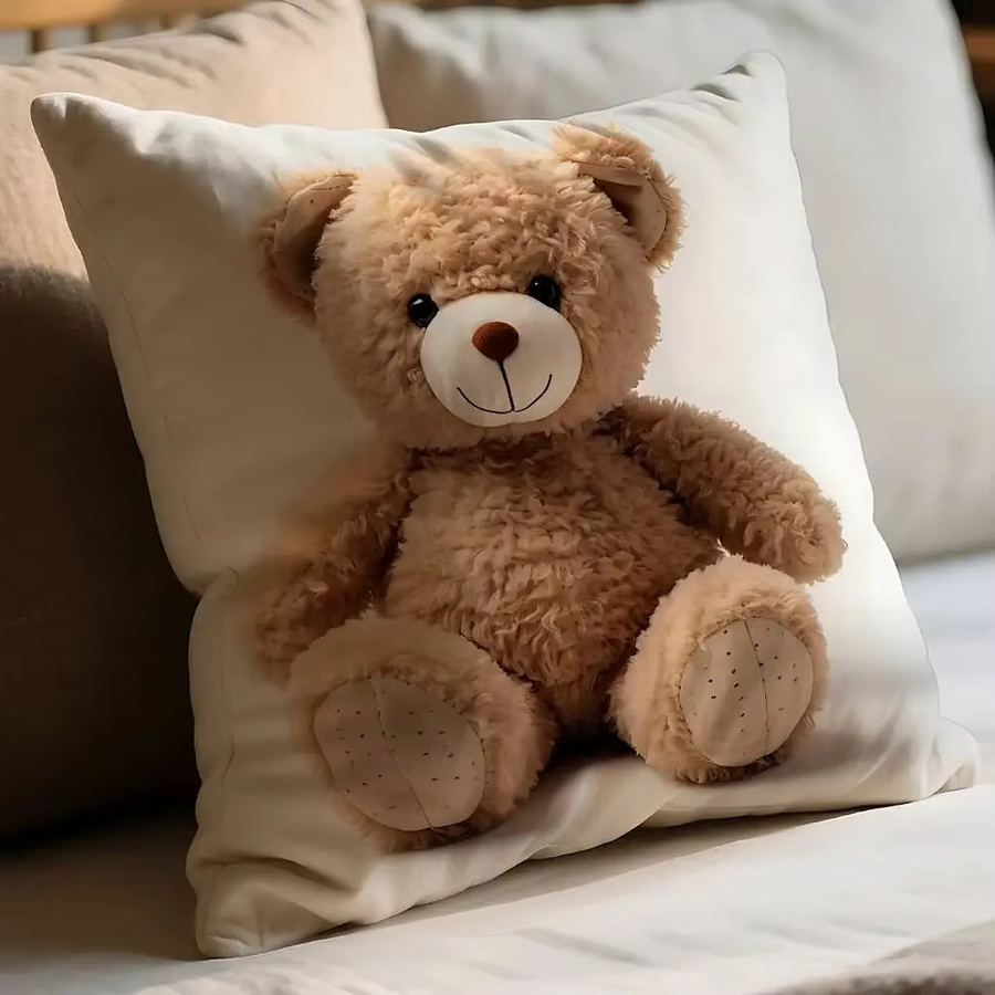 52TOYS Kawaii T-Teddybär Kissenbezug in Weiß für deine Wohnzimmer Dekoration - Bild 3