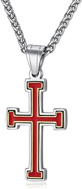 YIRAN Halskette Titanstahl, Kreuz, Unisex - Bild 1