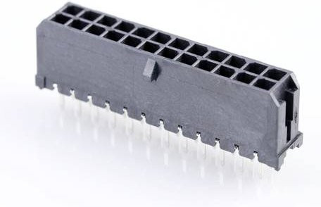 Molex Einbau-Stiftleiste Standard 24-polig in Schwarz mit Goldkontakten Rastermaß 3.00 mm - Bild 1