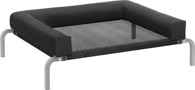 PawHut Erhöhtes kühlendes Hundebett mit U-förmigem Kissen in Schwarz, B/T/H: 90 x 65 x 30 cm - Bild 1