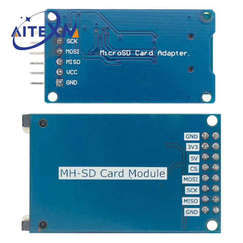 AITEXM ROBOT Micro SD TF Karten Speichererweiterungsplatze Modul SPI für Arduino in Blau - Bild 2