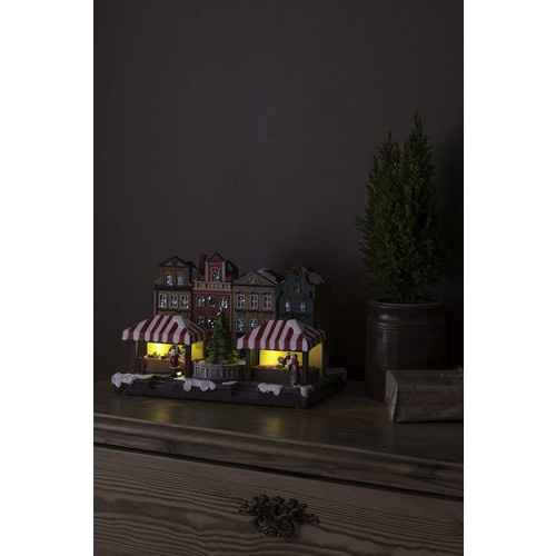 Konstsmide LED-Szenerie Weihnachtsmarkt Mehrfarbig B/H/T: 19 x 21 x 31,5 cm - Bild 2