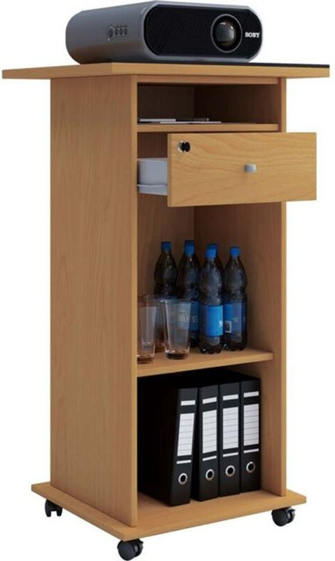 VCM Holz Standschreibtisch mit neigbarer Pultfläche und Rollen, H x B x T: 108 x 60 x 50 cm - Bild 2