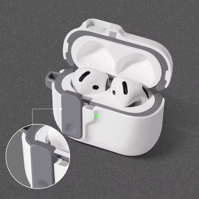 Schutzhülle für AirPods Pro 2 und 3 Generation mit sicherem Schloss und integriertem Telefonständer - Bild 2
