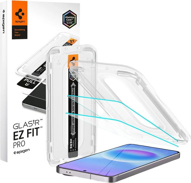 Spigen GlastR EZ FIT Pro Displayschutzfolie aus gehärtetem Glas für Samsung Galaxy A57 5G, transparent, 2er-Set - Bild 1