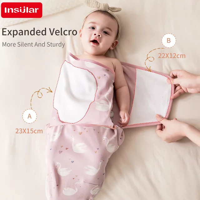 INSULAR Baby-Pucktuch aus Baumwolle mit Kapuze und Cartoon-Design in Pink für Neugeborene - Bild 1