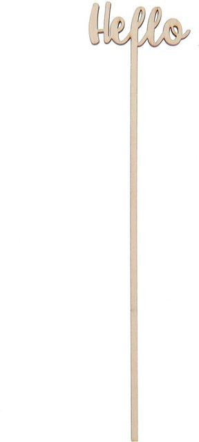 Rico Design Holzpicker Hello B: 23,6 cm, T: 4,7 cm - Bild 1