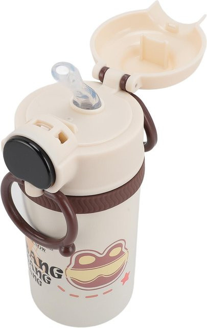 Koogeelife Intelligenter Isolierbecher mit Temperaturanzeige und Auslaufsicherer Isolierflasche, Beige, 550ml - Bild 1