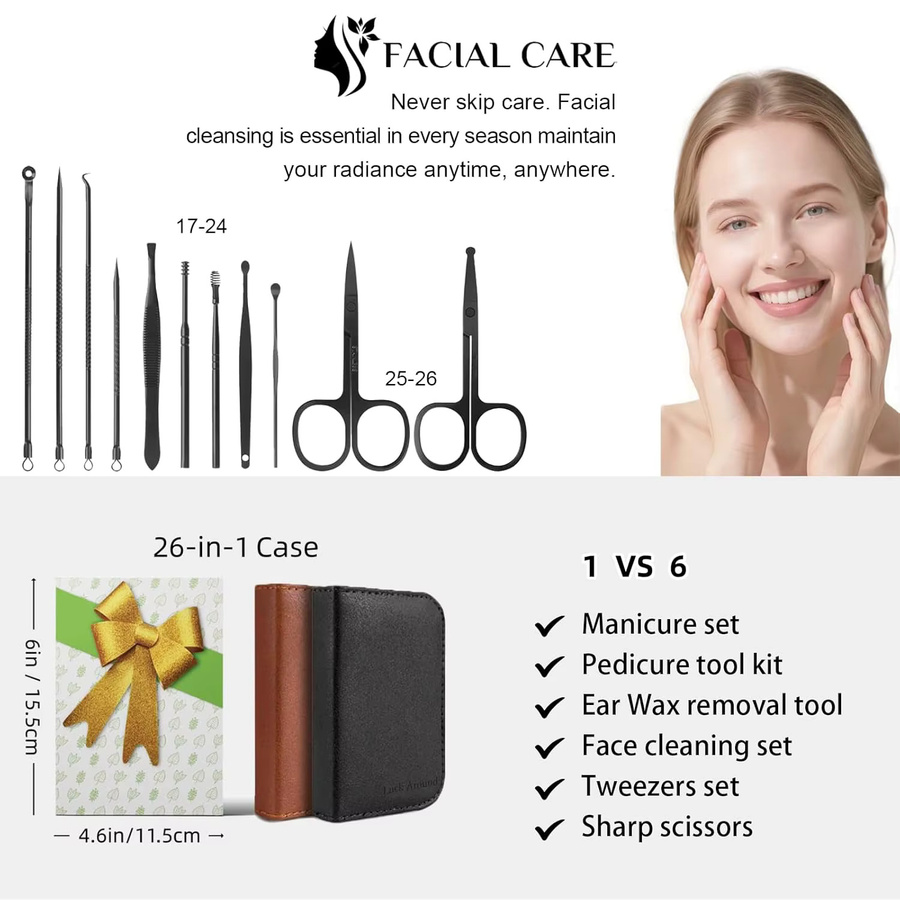 Ouriner Nagelknipser-Set, 26-teilig, Edelstahl, Unisex - Bild 1