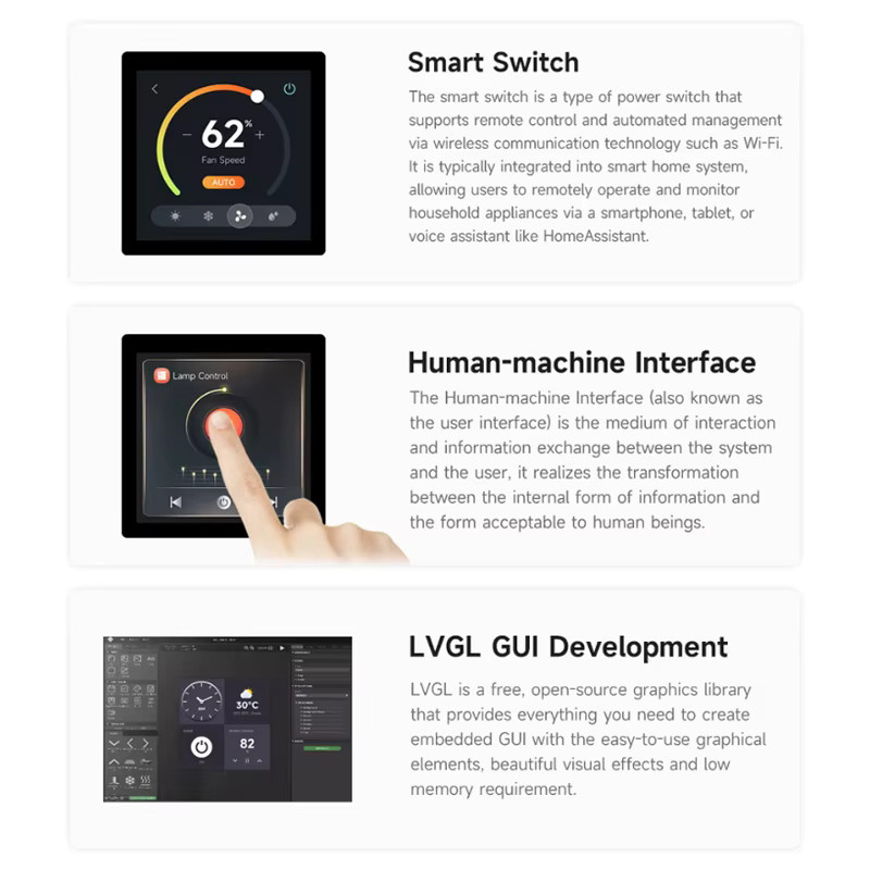 SHCHV ESP32-S3 Entwicklungsplatine mit 4-Zoll-LCD-Display, 32-Bit LX7 Dual-Core-Prozessor, 480 x 480 Pixel Auflösung, WLAN und Bluetooth sowie 5-Punkt-Touchscreen - Bild 3
