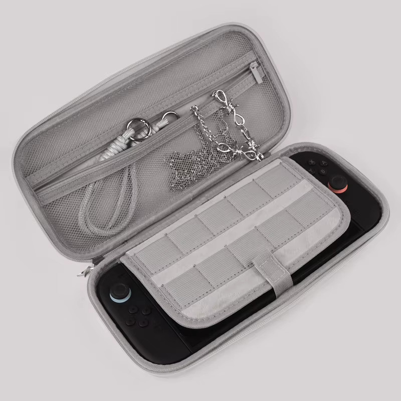 Vieruodis Tragetasche für Nintendo Switch 2 mit silbernem Sternmuster als Retro-Schutztasche und Reise-Aufbewahrungstasche - Bild 2