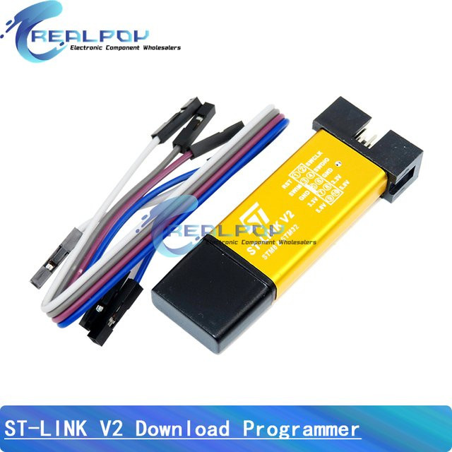 ST LINK V2 Mini Programmierer und Simulator für STM8 und STM32 inklusive Abdeckung und DuPont-Kabel - Bild 1