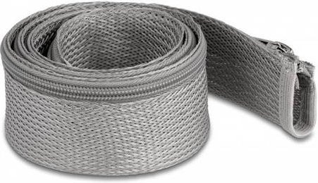 Delock Geflechtschlauch aus Polyester in Grau, Durchmesser: 35 mm, Länge: 1 m - Bild 1