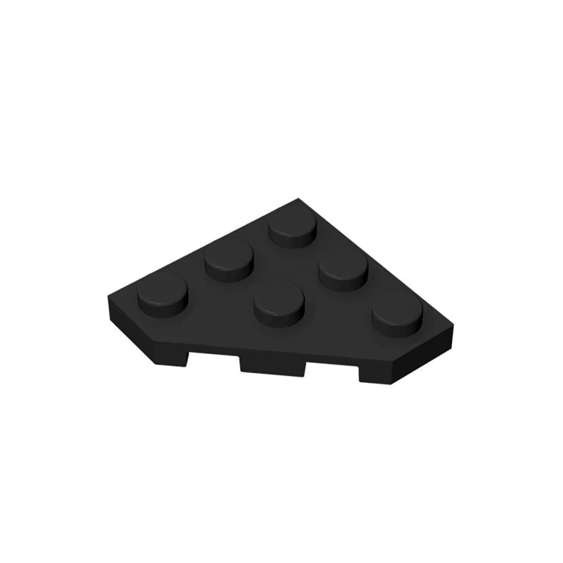 SixBricks 2450 Platte 3x3 Cut Ecke Bausteine, 10-teiliges Set, Blau - Bild 2