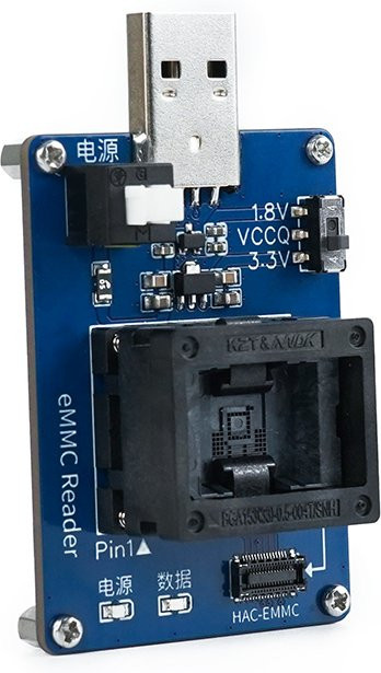 Apexneer EMMC-Leseradapter für Switch HAC zur EMMC-Programmierung in Blau - Bild 1