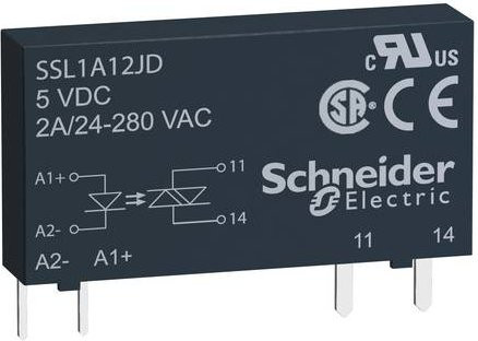 Schneider Electric Halbleiterrelais SSL1A12JD Schwarz 12 Stück - Bild 1