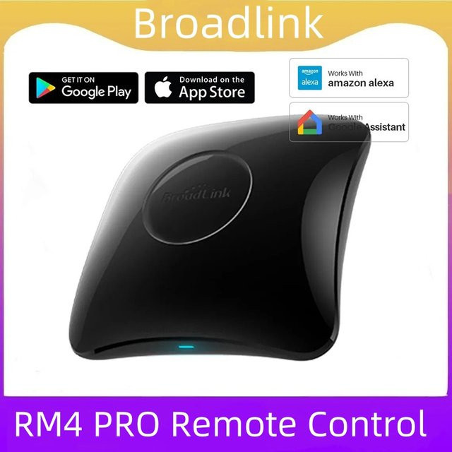 BroadLink RM4 Pro Universal-Fernbedienung Smart Home IR- und RF-Controller in Schwarz für Alexa und Google Assistant - Bild 1