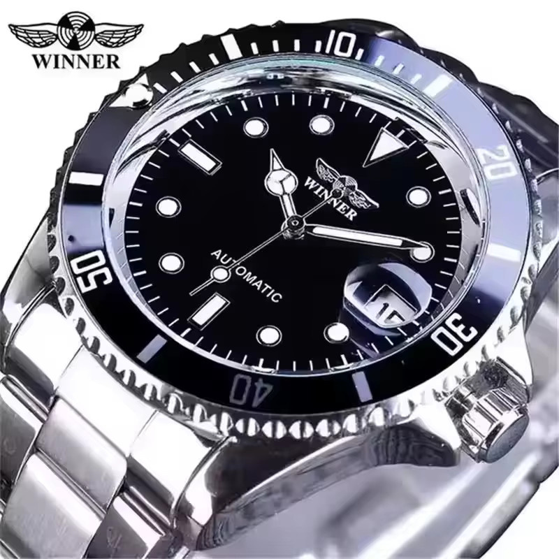 GEWINNER Armbanduhr Automatik, Edelstahl, Schwarz, Herren - Bild 2