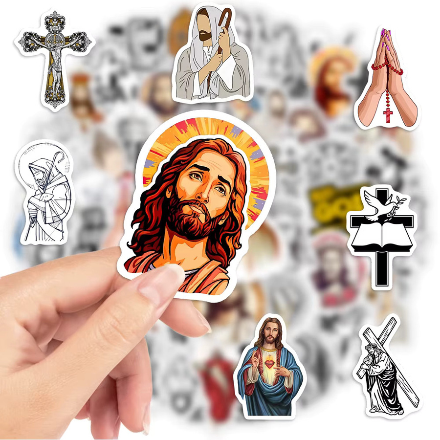 Wasserdichte Gott Jesus Aufkleber für Scrapbook, Journal, Laptop und Flaschen in Multicolour - Bild 2