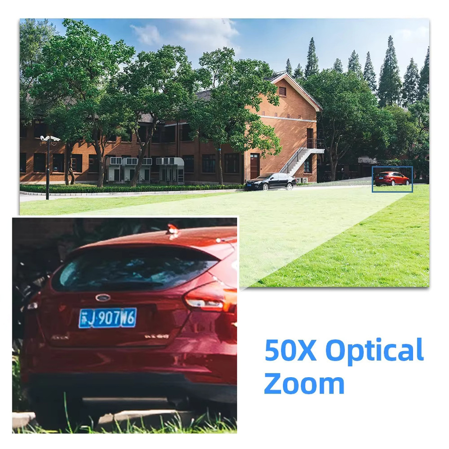 Icsee PTZ Outdoor Überwachungskamera mit 5MP Auflösung, 30x Zoom, WLAN und Human Detection in Weiß - Bild 2