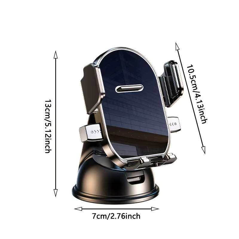 DUTRIEUX Auto-Handyhalterung mit 360 Grad Rotation und Zusatzpolster für Armaturenbrett, Schwarz, kompatibel mit iPhone und Android - Bild 2
