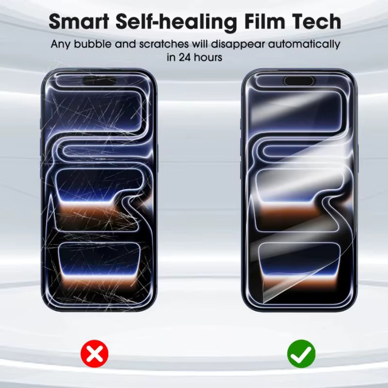 5 Stück WENBIN Hydrogel-Displayschutzfolie für iPhone 17 16 15 14 13 12 11 Pro Max Plus und Mini, transparent - Bild 4
