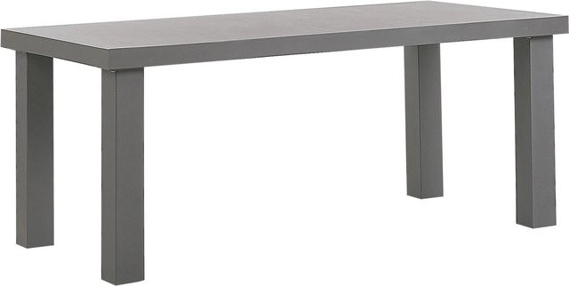 Beliani Gartentisch TARANTO in Grau, rechteckiger Tisch aus Beton und Stahl im Industrial Design, B/T/H: 180 x 90 x 76 cm - Bild 1