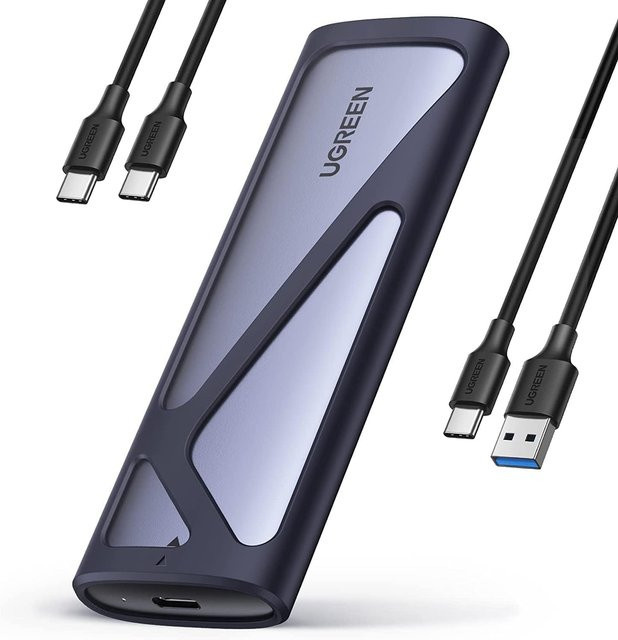 UGREEN CM400 Rack für M.2 NVMe SSD mit USB-C Anschluss, Grau - Bild 1