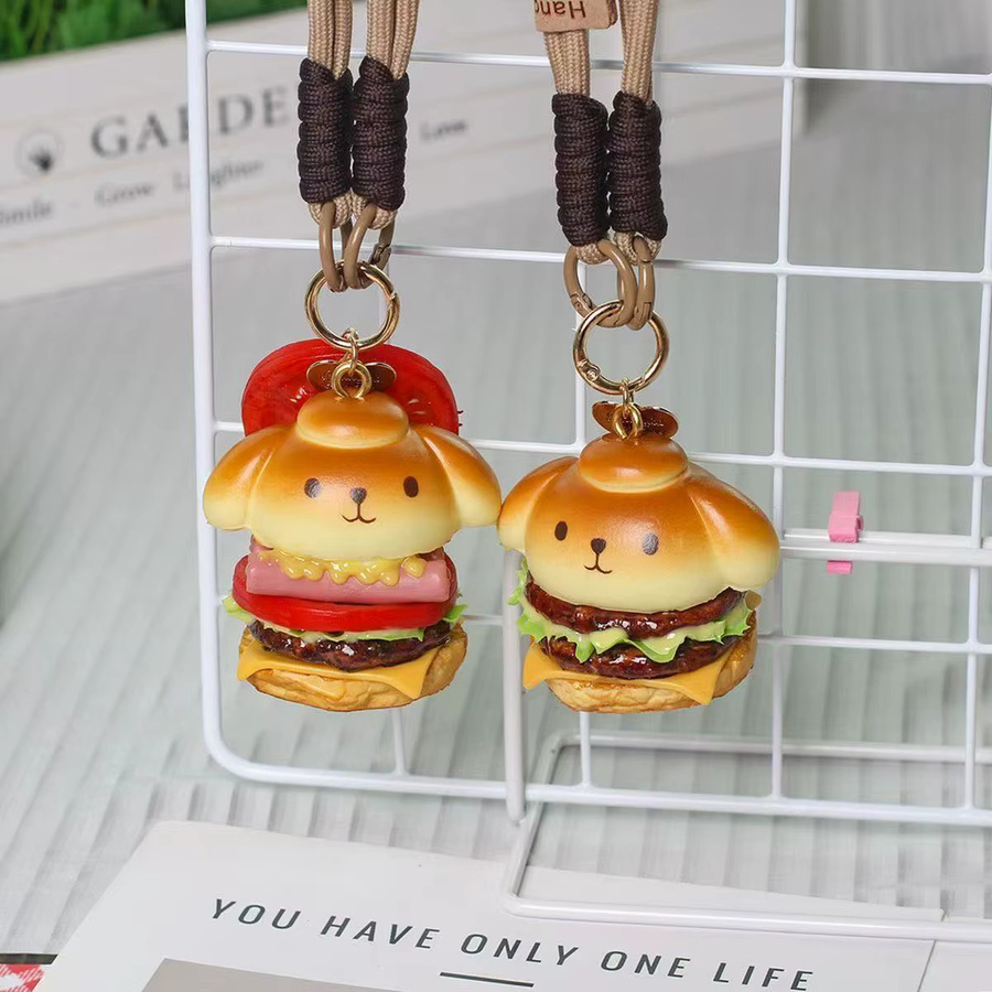 Hamburger-Anhänger, 3D-Cartoon, Unisex - Bild 2