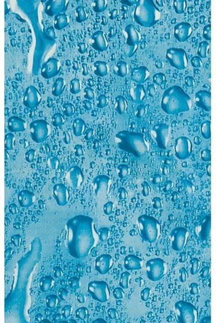 Euroshowers Duschvorhang Wasserstruktur Blau aus Polyester mit 12 Ringen, B: 180 cm, H: 200 cm - Bild 1
