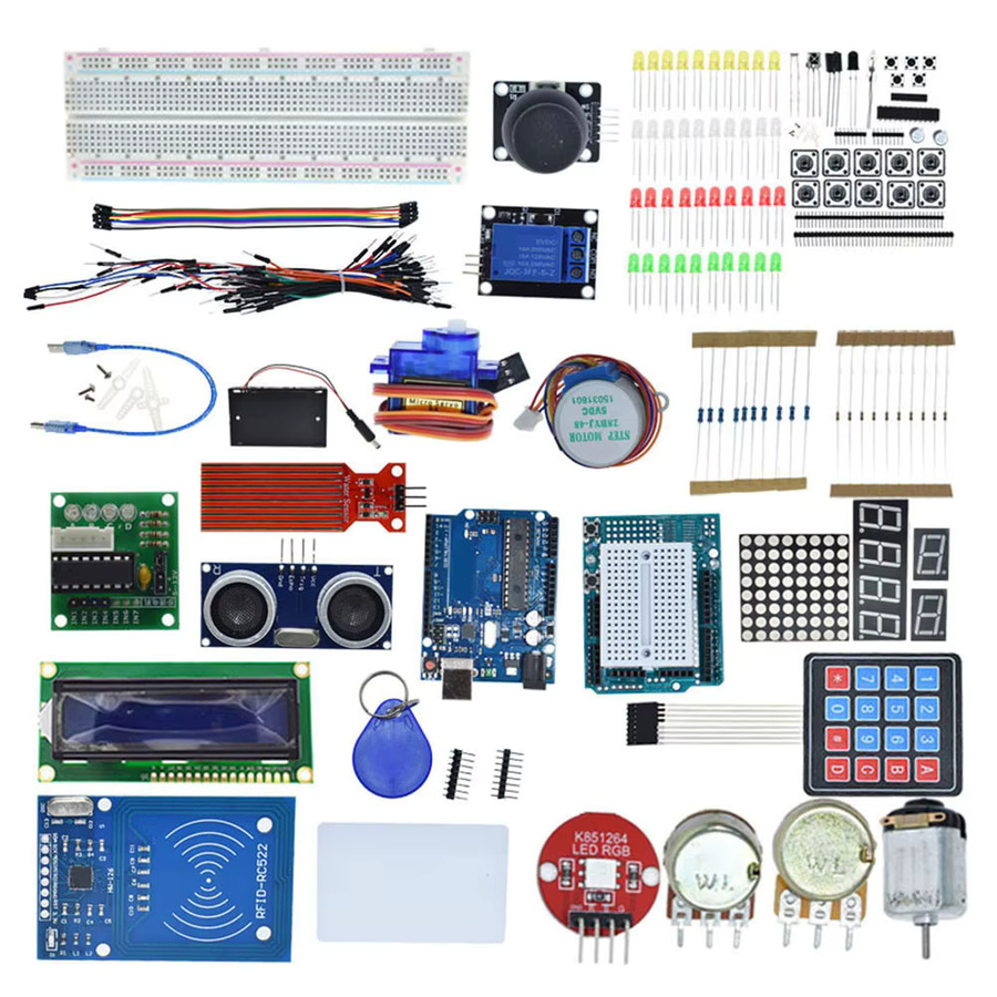 Arduino Uno R3 Starter Kit mit Steckbrett, Schrittmotor, Servo, 1602 LCD und Jumper-Kabeln in Multicolor - Bild 2