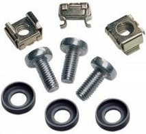 Intellinet Cage Nut Set mit Schrauben, Muttern und Unterlegscheiben in Silber - Bild 1