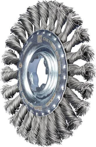 PFERD Rundbürste gezopft RBG X-Lock für Winkelschleifer, Farbe: Silber, Durchmesser: 115 mm, Breite: 12 mm, Bohrung: 22,2 mm, Drahtstärke: 0,50 mm - Bild 1