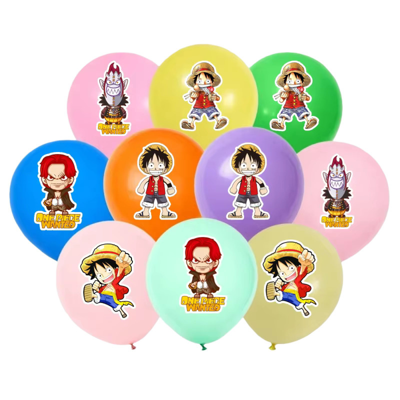 One Piece Anime Luftballons aus Latex für Kinder Geburtstag Party Dekoration Multicolor - Bild 2