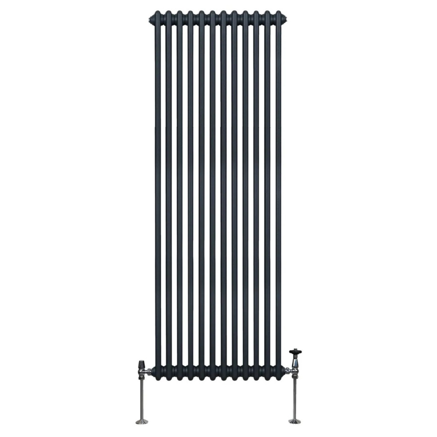 Monstershop Traditioneller 2 Spalten Heizkörper aus Stahl in Anthrazitgrau, Höhe: 180,0 cm, Breite: 56,2 cm - Bild 2