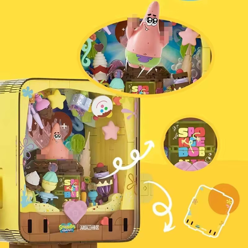 AREA-X 25th Anniversary Limited SpongeBob Schwammkopf und Patrick Star Bausteine Figuren Set aus Kunststoff in Mehrfarbig - Bild 3