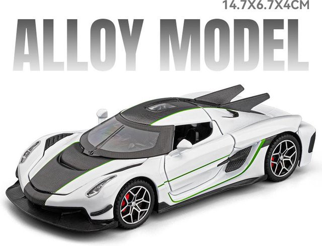 Linyi toy car Knsg Jesko Absolut Supercar, Modellauto, 1:32, Metall, ab 14 Jahren - Bild 1