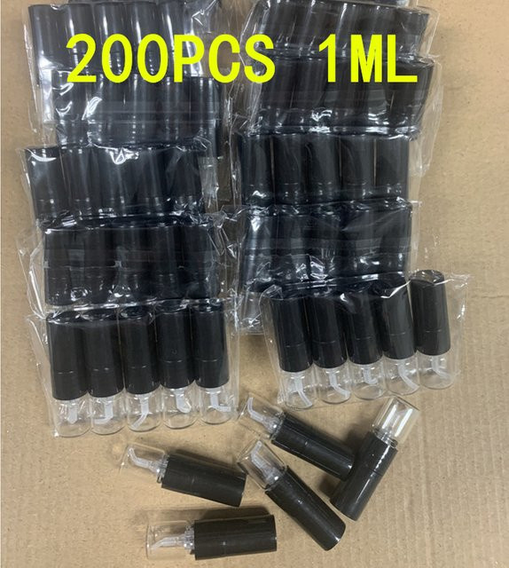 Schwarze Glas-Sprühflaschen, Parfümzerstäuber, 1 ml - Bild 1
