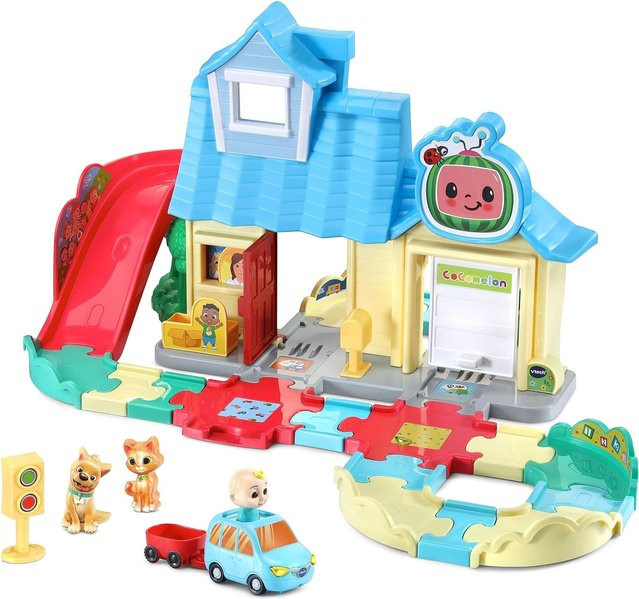 VTech CoComelon Tut Tut Baby Flitzer JJs Spielhaus Lernset, mit Auto und Tieren - Bild 1