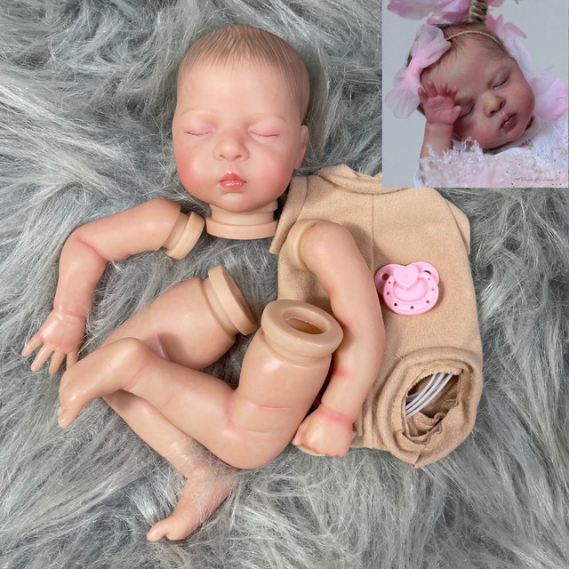 MRB Luna Reborn-Baby-Vinyl-Puppen-Set, 12-Zoll-Mini-Reborn-Kit, unmontierte Puppenteile - Bild 1