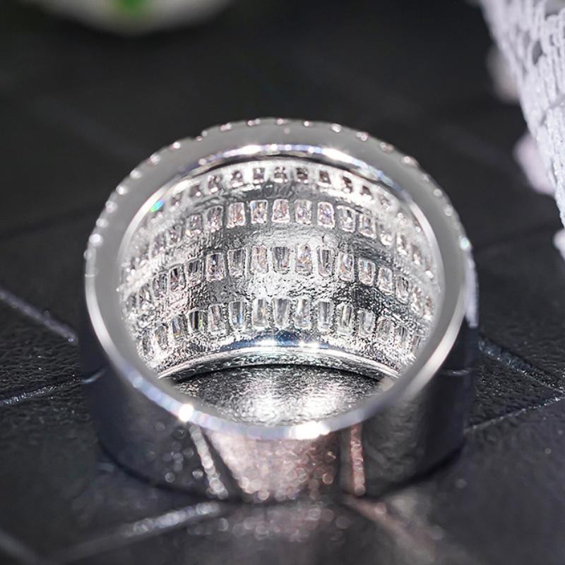 Huitan Ring, Messing, Silber, Zirkonia, Damen - Bild 2