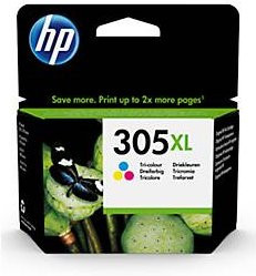 Original HP Tintenpatrone 305XL Tri-Colour Cyan, Magenta, Gelb 3YM63AE - Bild 2