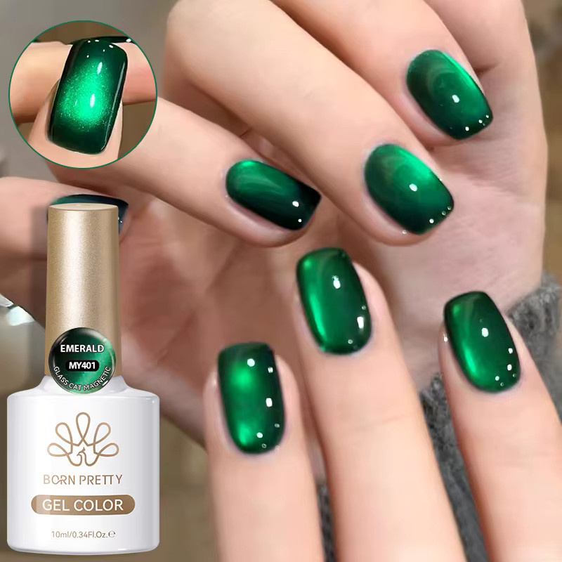 BORN PRETTY Augen-Gel-Nagellack, grüner Smaragd, 10 ml - Bild 2