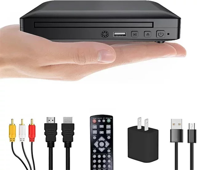 Luxuglow Full HD 1080P Multimedia DVD-Player in Schwarz mit Unterstützung für DVD, CD, MP3, MP4 und VCD - Bild 1
