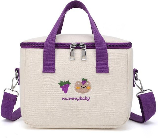Isolierte Lunchtasche mit Bären-Motiv von Yiran Furniture in Violett - Bild 1