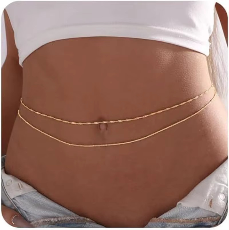 RUIYI Taillenkette, 14 Karat vergoldet, Edelstahl, Perle, Damen - Bild 1